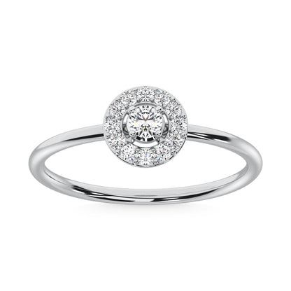 10K White Gold Lab Grown Diamond 1/5 Ct.Tw. Fashion Ring