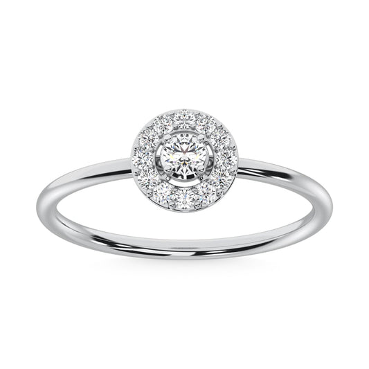 10K White Gold Lab Grown Diamond 1/5 Ct.Tw. Fashion Ring
