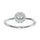 10K White Gold Lab Grown Diamond 1/5 Ct.Tw. Fashion Ring