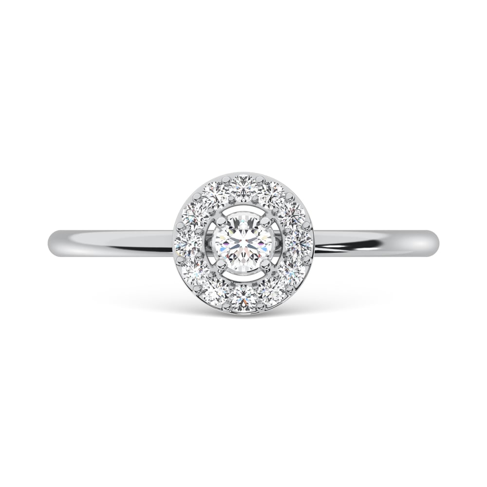 10K White Gold Lab Grown Diamond 1/5 Ct.Tw. Fashion Ring