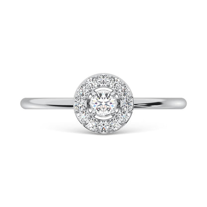 10K White Gold Lab Grown Diamond 1/5 Ct.Tw. Fashion Ring