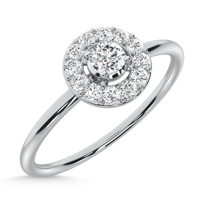 10K White Gold Lab Grown Diamond 1/5 Ct.Tw. Fashion Ring