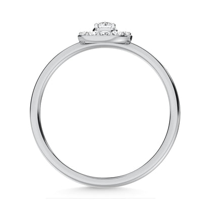 10K White Gold Lab Grown Diamond 1/5 Ct.Tw. Fashion Ring