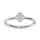 10K White Gold Lab Grown Diamond 1/6 Ct.Tw. Fashion Ring