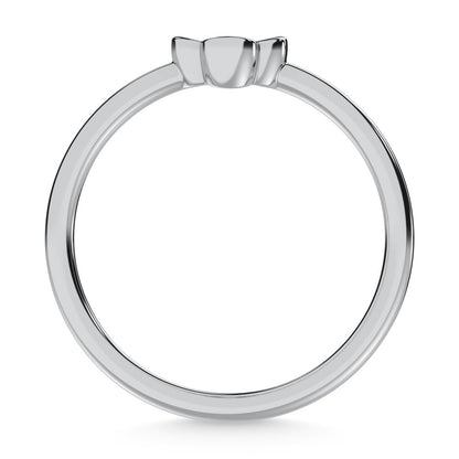 10K White Gold Lab Grown Diamond 1/6 Ct.Tw. Fashion Ring