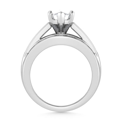 10K White Gold Lab Grown Diamond 2 1/4 Ct.Tw. Marquise Shape Engagement Ring (IGI Certified 1 1/2 CT)