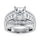 10K White Gold Lab Grown Diamond 2 1/4 Ct.Tw. Radiant Shape Engagement Ring (IGI Certified 1 1/2 CT)