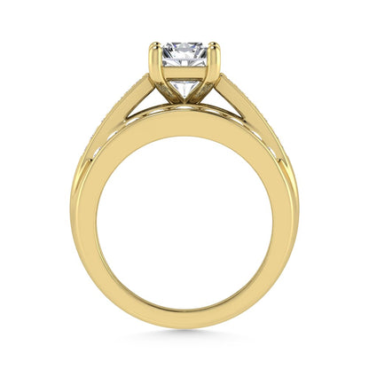 10K Yellow Gold Lab Grown Diamond 1 3/4 Ct.Tw. Radiant Shape Engagement Ring (IGI Certified 1CT)