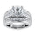 10K White Gold Lab Grown Diamond 2 7/8 Ct.Tw. Round Shape Engagement Ring (IGI Certified 2CT)