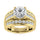10K Yellow Gold Lab Grown Diamond 2 7/8 Ct.Tw. Round Shape Engagement Ring (IGI Certified 2CT)