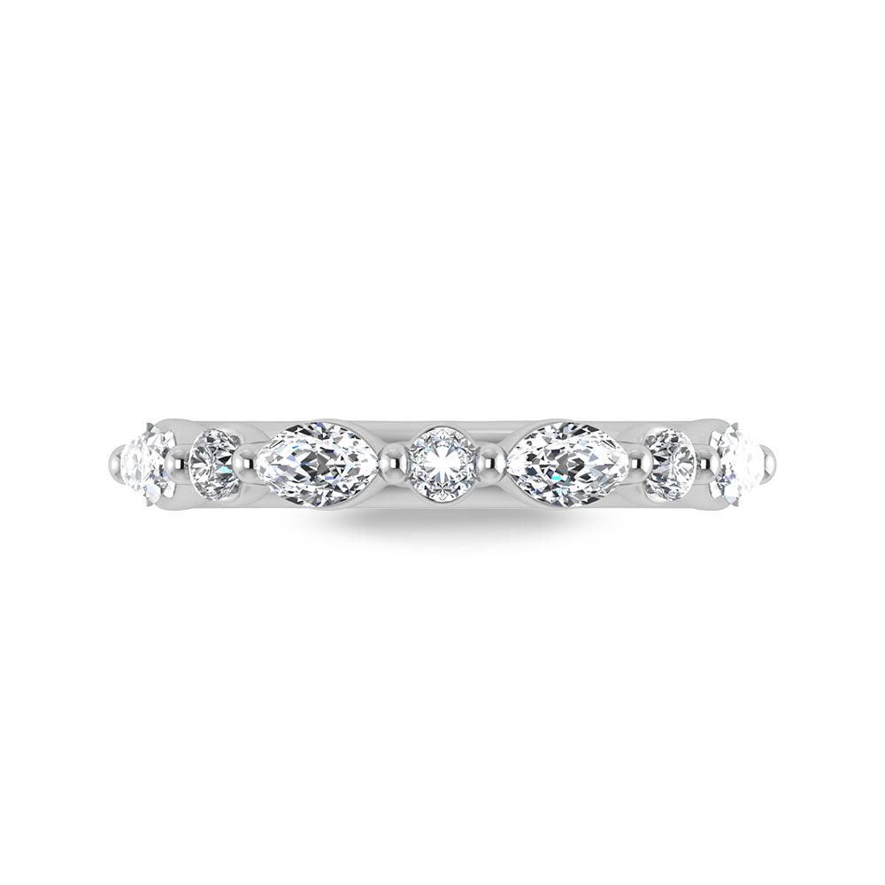 14K White Gold Lab Grown Diamond 1/2 ct.tw. IGI Certified Wedding Band