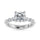 14K White Gold Lab Grown Diamond 2 5/8 Ct.Tw. IGI Certified Marquise and Round Shape Halo Engagement Ring (Center Round)