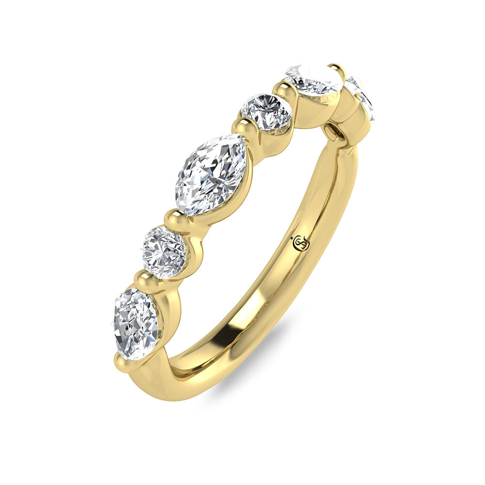 14K Yellow Gold Lab Grown Diamond 1/2 ct.tw. IGI Certified Wedding Band