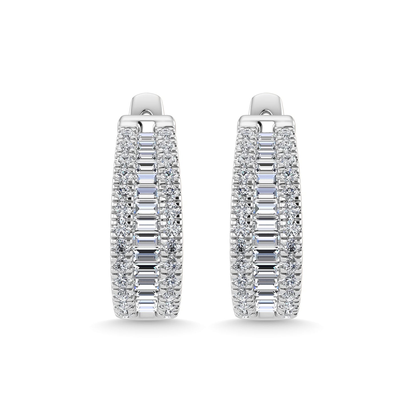 14K White Gold Lab Grown Diamond 1 1/2 Ct.Tw. Fashion Earrings