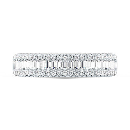 14K White Gold Lab Grown Diamond 1/2 Ct.Tw. Baguette Wedding Band
