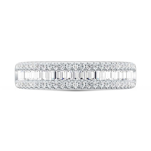 14K White Gold Lab Grown Diamond 1/2 Ct.Tw. Baguette Wedding Band