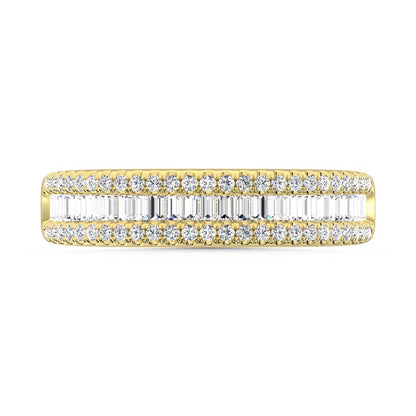 14K Yellow Gold Lab Grown Diamond 1/2 Ct.Tw. Baguette Wedding Band