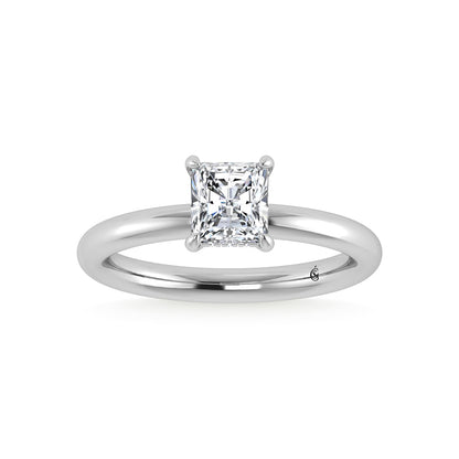 14K White Gold Lab Grown Diamond 1 1/20Ct.Tw. Radiant Shape IGI Certified Engagement Ring (Center 1ct)