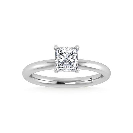 14K White Gold Lab Grown Diamond 1 1/20Ct.Tw. Radiant Shape IGI Certified Engagement Ring (Center 1ct)