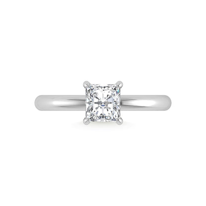 14K White Gold Lab Grown Diamond 1 1/20Ct.Tw. Radiant Shape IGI Certified Engagement Ring (Center 1ct)
