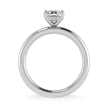 14K White Gold Lab Grown Diamond 1 1/20Ct.Tw. Radiant Shape IGI Certified Engagement Ring (Center 1ct)