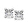 Sterling Silver Lab Grown Diamond 1/4 Ct.Tw. Illusion Stud Earrings (1/2 CT Look)