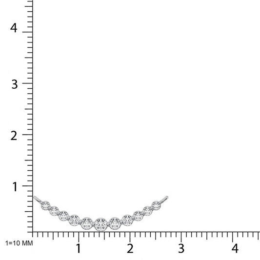 10K White Gold Lab Grown Diamond 1/4 Ct.Tw. Fashion Necklace