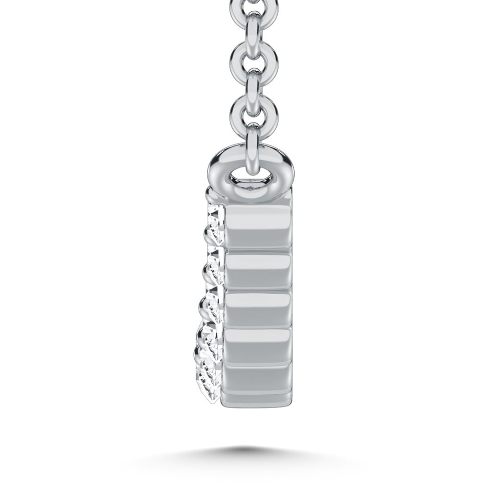 10K White Gold Lab Grown Diamond 1/4 Ct.Tw. Fashion Necklace