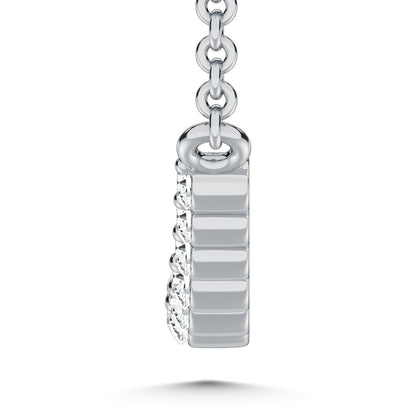10K White Gold Lab Grown Diamond 1/4 Ct.Tw. Fashion Necklace