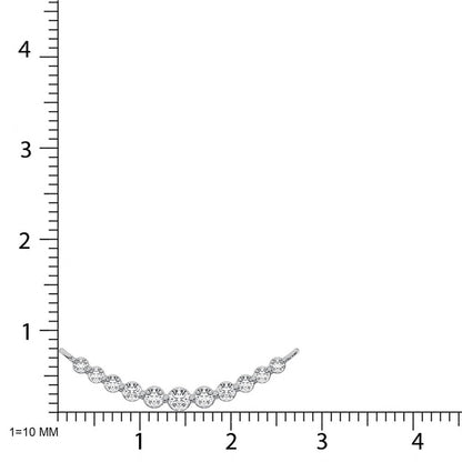 10K White Gold Lab Grown Diamond 1/4 Ct.Tw. Fashion Necklace