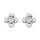 10K White Gold Lab Grown Diamond 1/10 Ct.Tw. Clover Earrings
