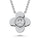 10K White Gold Lab Grown Diamond 1/20 Ct.Tw. Fashion Necklace
