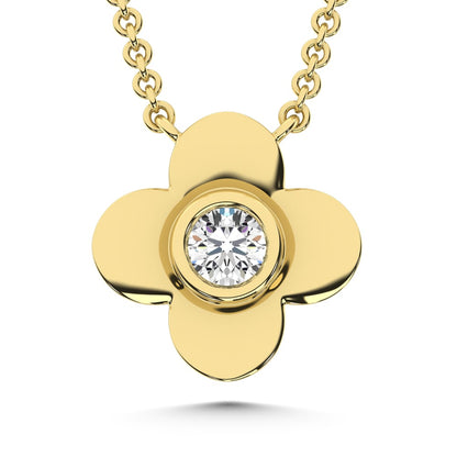 10K Yellow Gold Lab Grown Diamond 1/20 Ct.Tw. Fashion Necklace