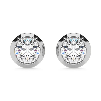10K White Gold Lab Grown Diamond 1/4 Ct.Tw. Solitaire Earrings