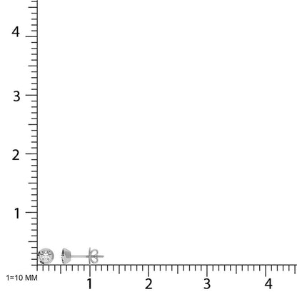 10K White Gold Lab Grown Diamond 1/2 Ct.Tw. Solitaire Earrings
