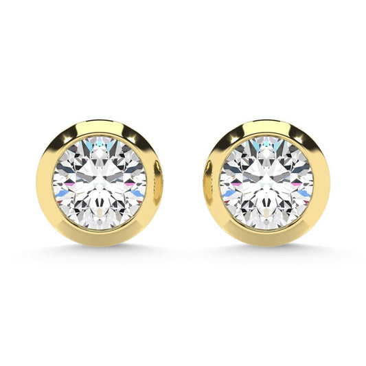 10K Yellow Gold Lab Grown Diamond 1/4 Ct.Tw. Solitaire Earrings