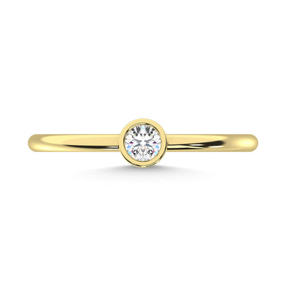 10K Yellow Gold Lab Grown Diamond 1/6 Ct.Tw. Solitaire Ring
