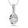 10K White Gold Lab Grown Diamond 1/6 Ct.Tw. Pear Shape Solitaire Pendant