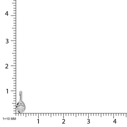10K White Gold Lab Grown Diamond 1/6 Ct.Tw. Pear Shape Solitaire Pendant