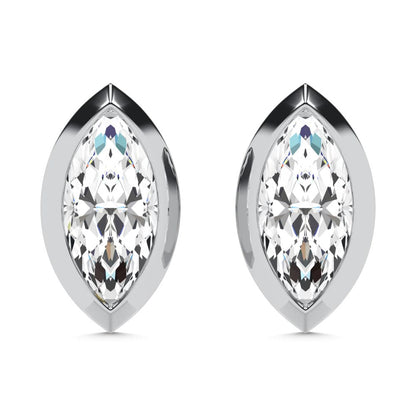 10K White Gold Lab Grown Diamond 1/5 Ct.Tw. Marquise Shape Stud Earrings