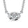 10K White Gold Lab Grown Diamond 1/6 Ct.Tw. Marquise Shape Fashion Necklace