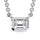 10K White Gold Lab Grown Diamond 1/6 Ct.Tw. Emerald Shape Solitaire Necklace