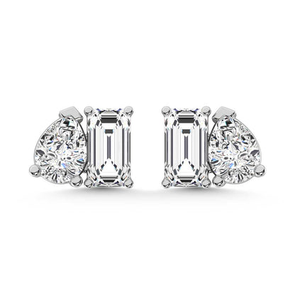 10K White Gold Lab Grown Diamond 5/8 Ct.Tw. Fashion Earrings