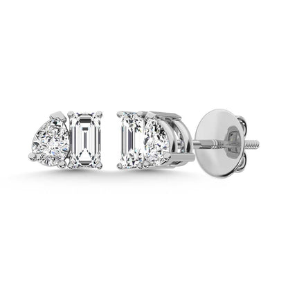 10K White Gold Lab Grown Diamond 5/8 Ct.Tw. Fashion Earrings