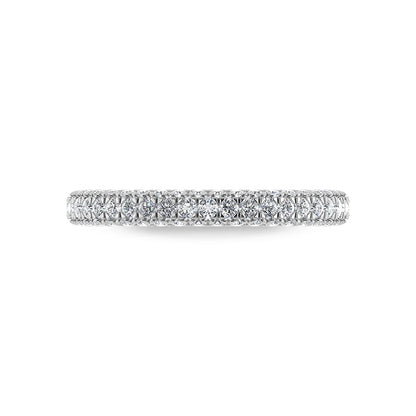 14K White Gold Lab Grown Diamond 7/8 Ct.Tw. IGI Certified Round Shape Wedding Band