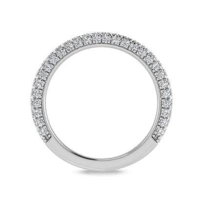 14K White Gold Lab Grown Diamond 7/8 Ct.Tw. IGI Certified Round Shape Wedding Band