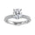 14K White Gold Lab Grown Diamond 3 Ct.Tw. IGI Certified Oval Shape Halo Engagement Ring (Center 2CT)