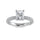 14K White Gold Lab Grown Diamond 3 Ct.Tw. IGI Certified Radiant Shape Halo Engagement Ring (Center 2CT)