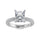 14K White Gold Lab Grown Diamond 4 Ct.Tw. IGI Certified Radiant Shape Halo Engagement Ring (Center 3CT)