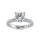14K White Gold Lab Grown Diamond 4 Ct.Tw. IGI Certified Round Shape Halo Engagement Ring (Center 3CT)